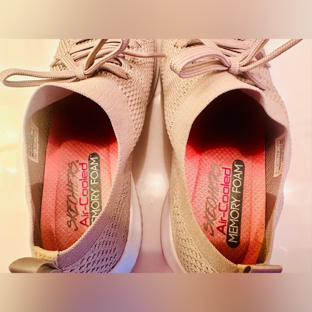 Skechers Air Cooled Memory Foam Sneakers 10 Tan Comfort Walking Casual Shoes - Picture 8 of 10